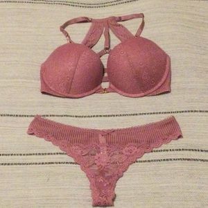 Victoria’s Secret Push Up Bra/ Thong Set